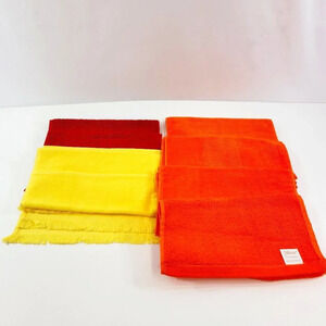 Vintage Hand Towels Utica JP Stevens Orange  Red Yellow